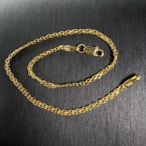 Jewelry 10K Solid Yellow Italian Gold Fígaro Bracelet 7.5” Long 2.13mm Wide